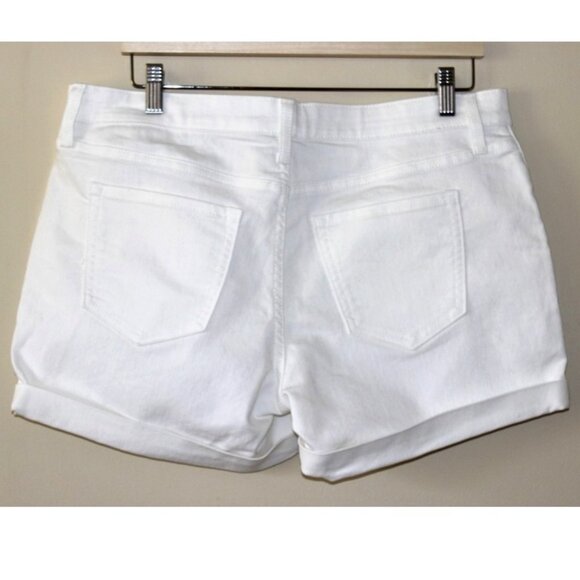 nwot GAP Sexy Boyfriend Cuffed Stretch-Denim Shorts in White, Size 10 (W30) - Picture 4 of 5